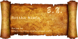 Bottka Nimfa névjegykártya